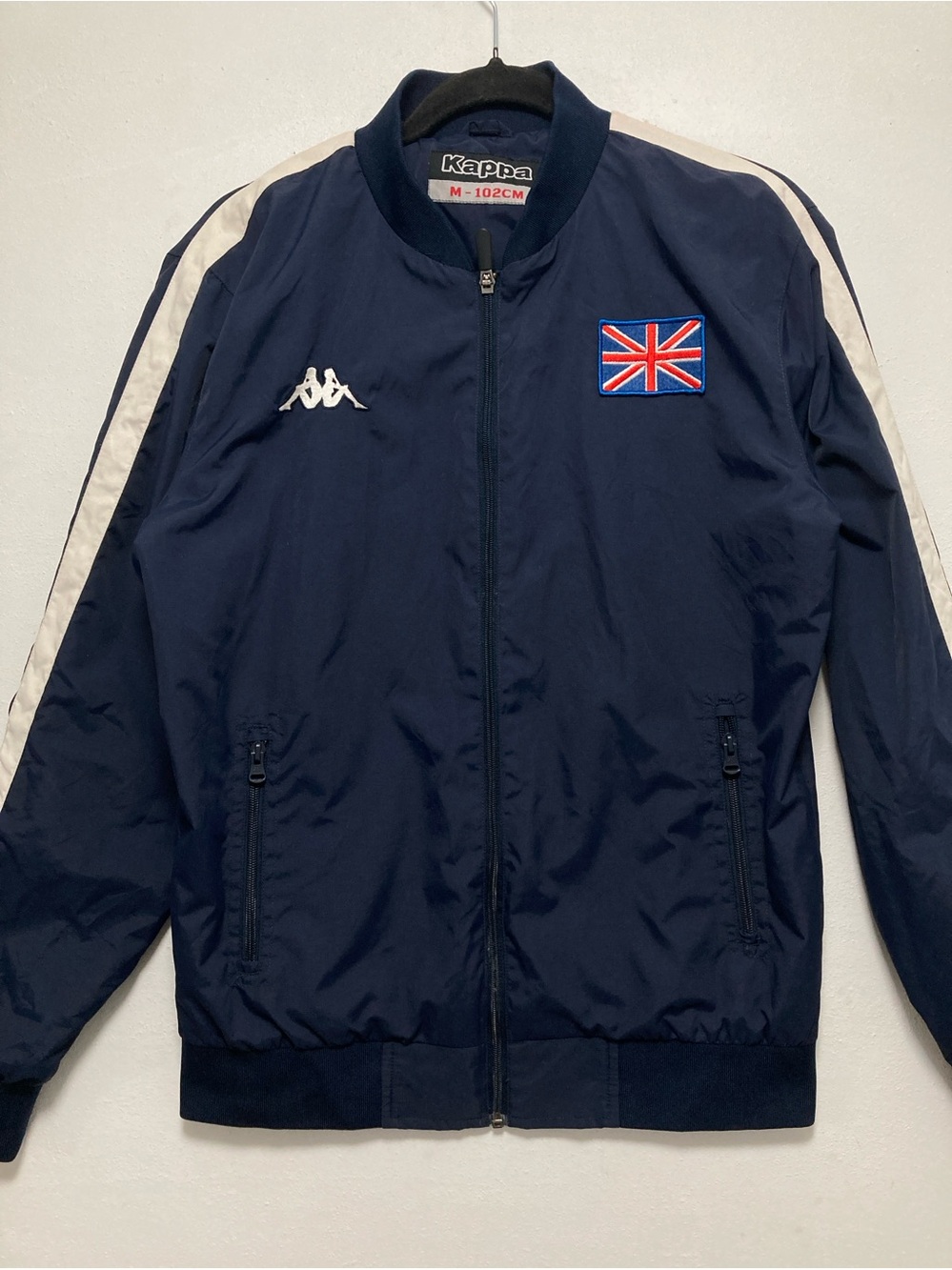 Kappa jacket Manchester, 90s track jacket tracksuit Soccer Blue Size M (102 cm)